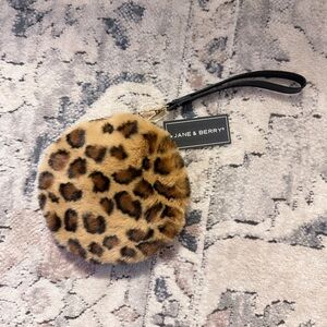 Leopard Print Wristlet Clutch